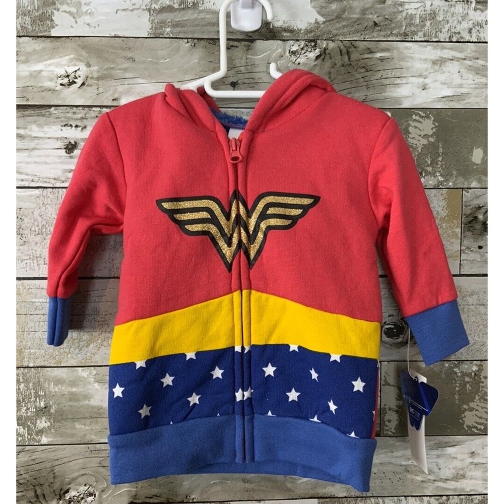 Wonder Woman Girls Infant Full-Zip Fleece Hoodie Size 12‎ Months